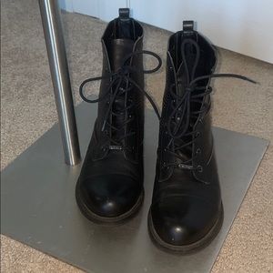 Black Combat ankle Boots